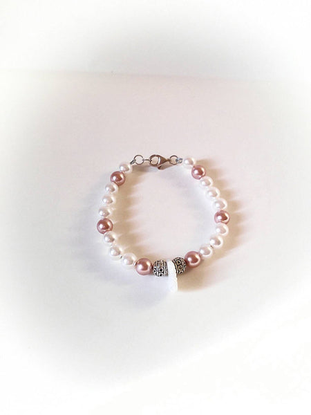 Boho white and pink pearl  bracelet, boho white pearl bracelet, hippie pearl bracelet, boho pink pearl beaded bracelet