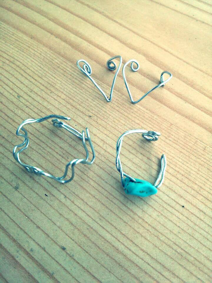 Boho turquoise stone midi ring set/hippie stacking ring set/midi ring set/midi rings gift for her/ring set birthday gift/adjustable midis