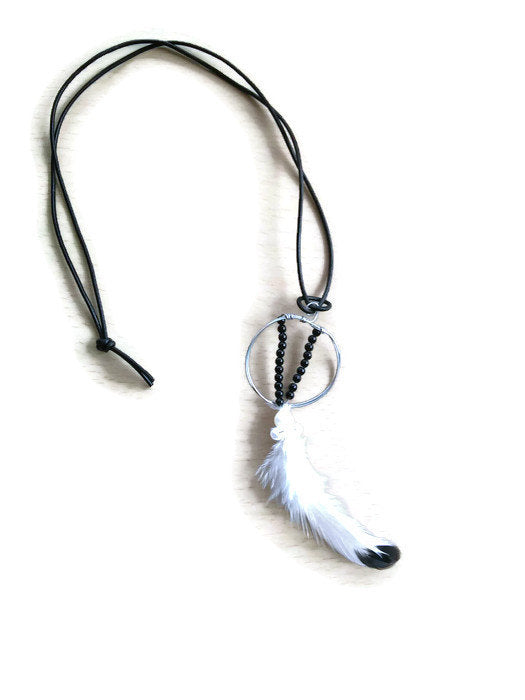 Dreamcatcher necklace/ pink dreamcather necklace/ brown feather dreamcatcher /hippie dreamcatcher necklace/ boho necklace /feather necklace