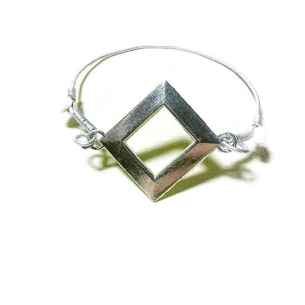 Square bangle bracelet/ square bangle / boho bangles/ wire wrapped bangle/ boho bracelet/ square design bangle / bangles / silver bangles
