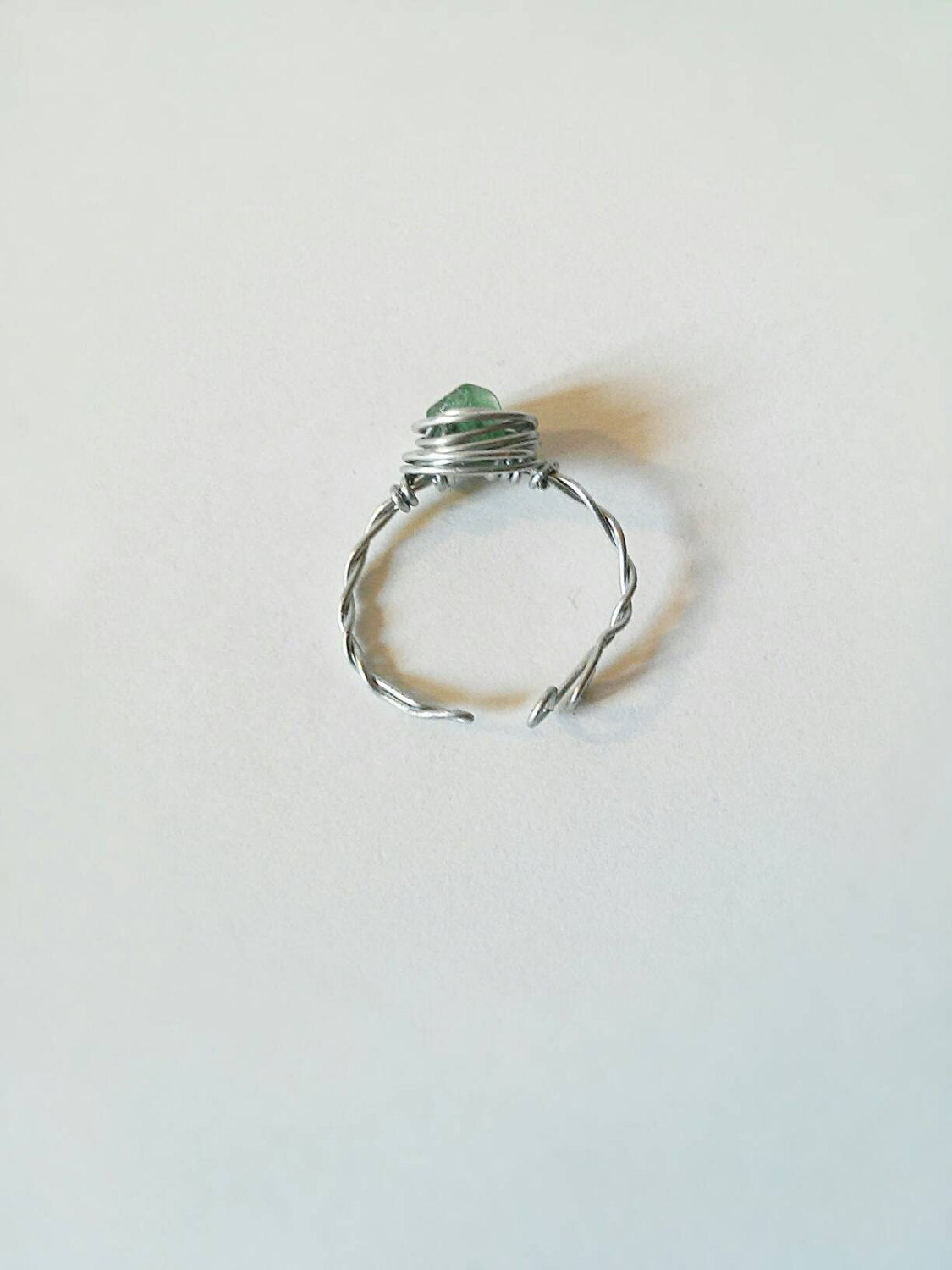 Aventurine stone ring set, boho ring,wire wrapped ring,hippie ring, adjustable ring, boho adjustable ring, hippie green stone ring,boho ring